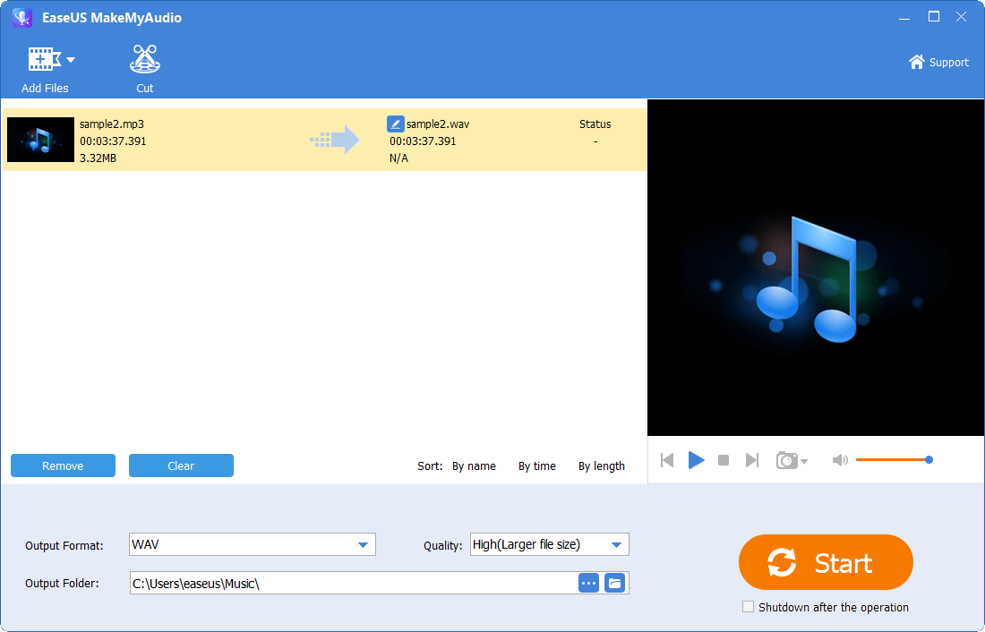 Add an audio file