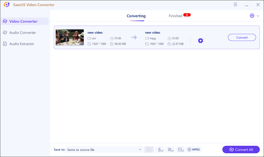 convert video to mpeg2