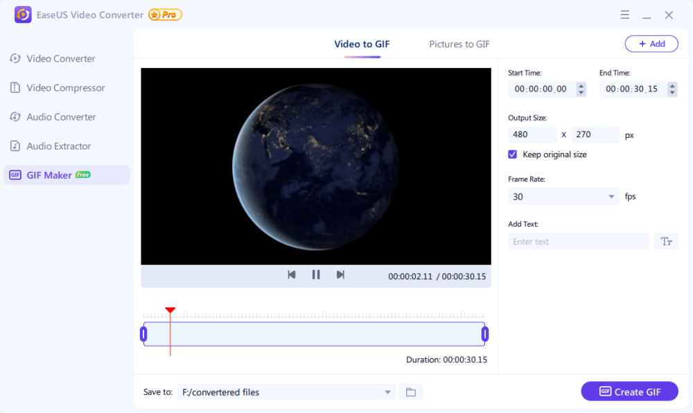 Customize the settings
