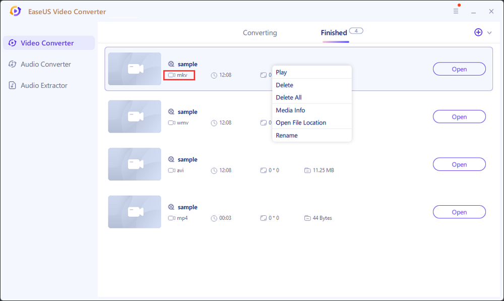 output to mkv