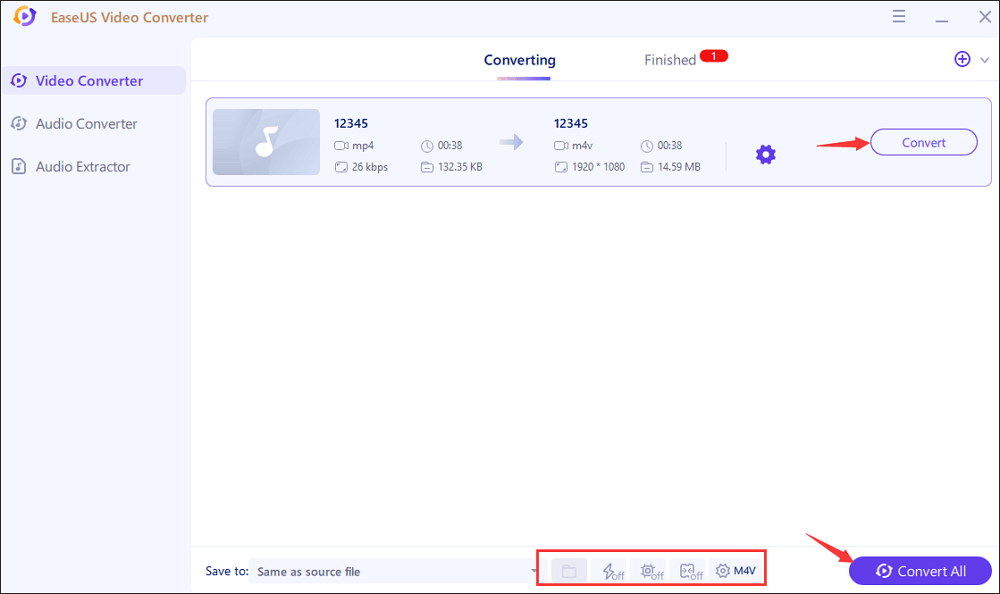 start conversion