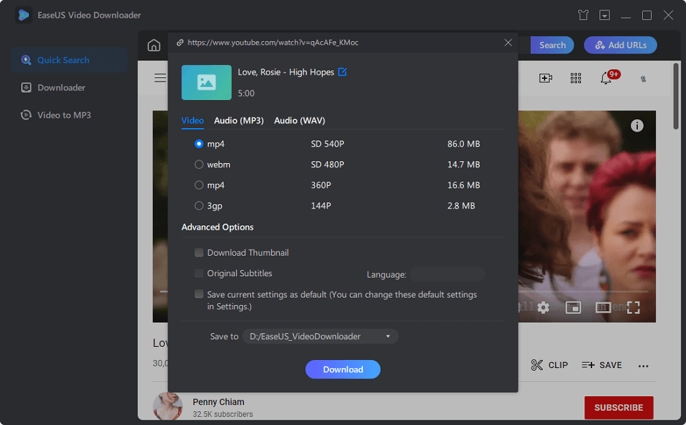 Download a URL to MP3 - Step 1 - Step3