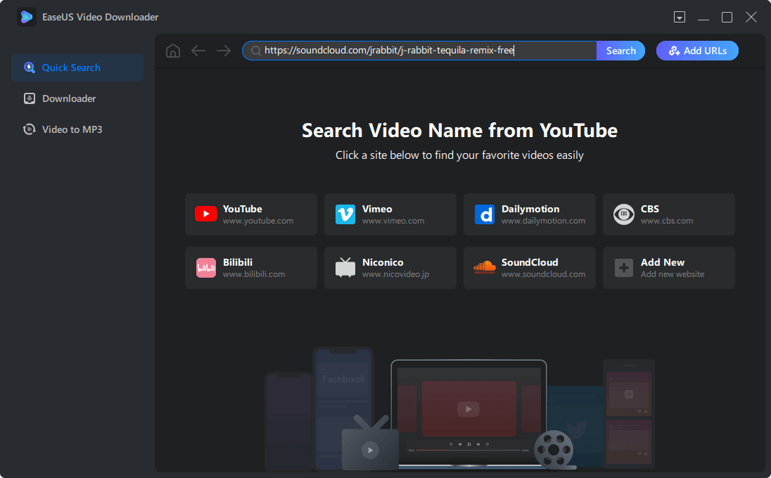 Open the video downloader