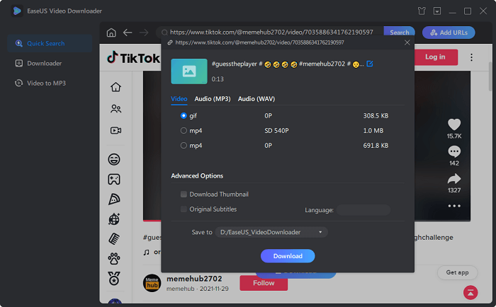 Download TikTok video to GIF - 2