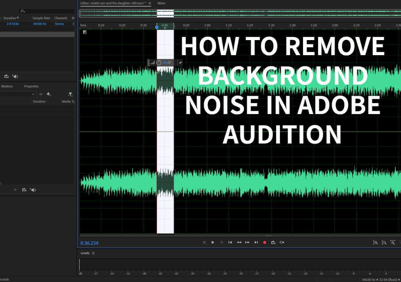 how to remove background noise adobe audition