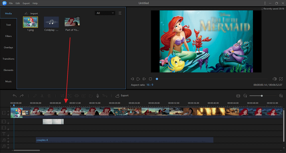 Add media to project
