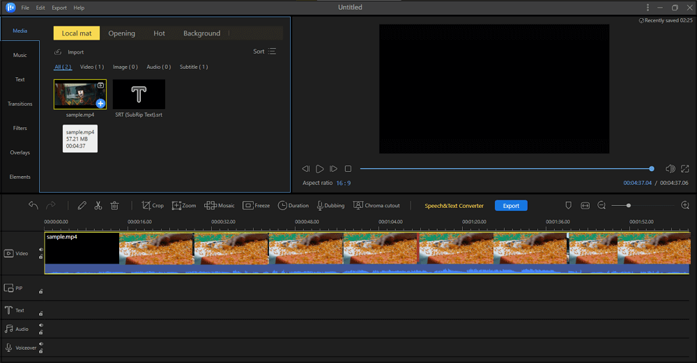 add video to timeline