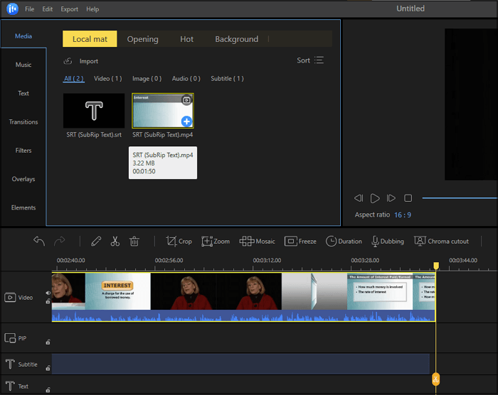 import srt file