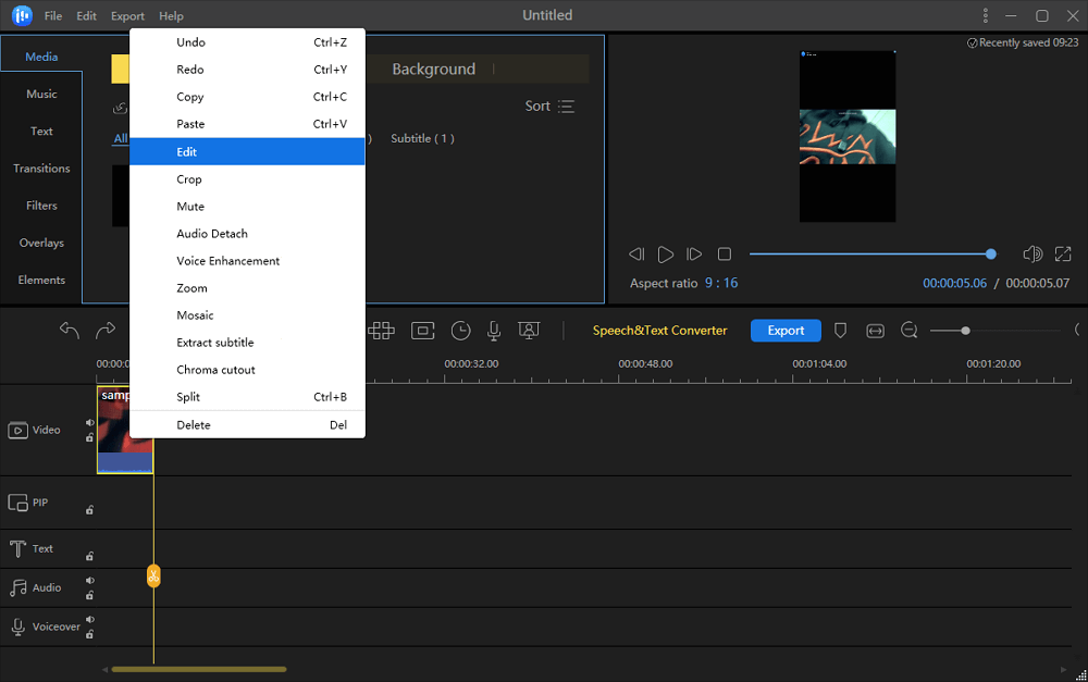 edit the rotated video