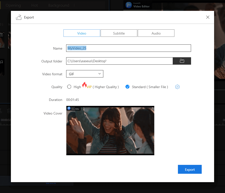 export video
