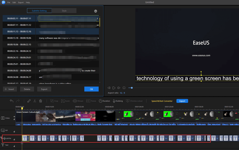 Edit subtitles