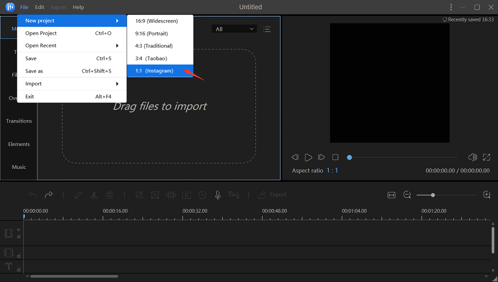 make square video step 1
