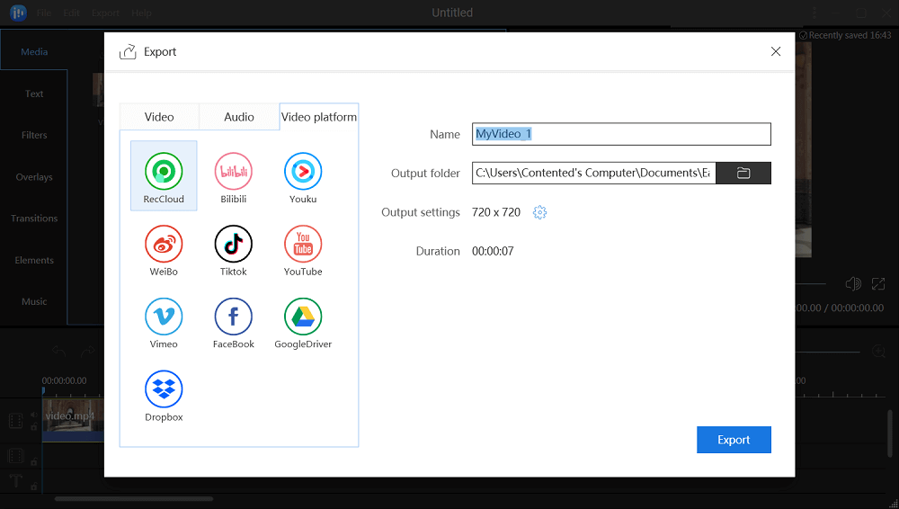 make square video step 5